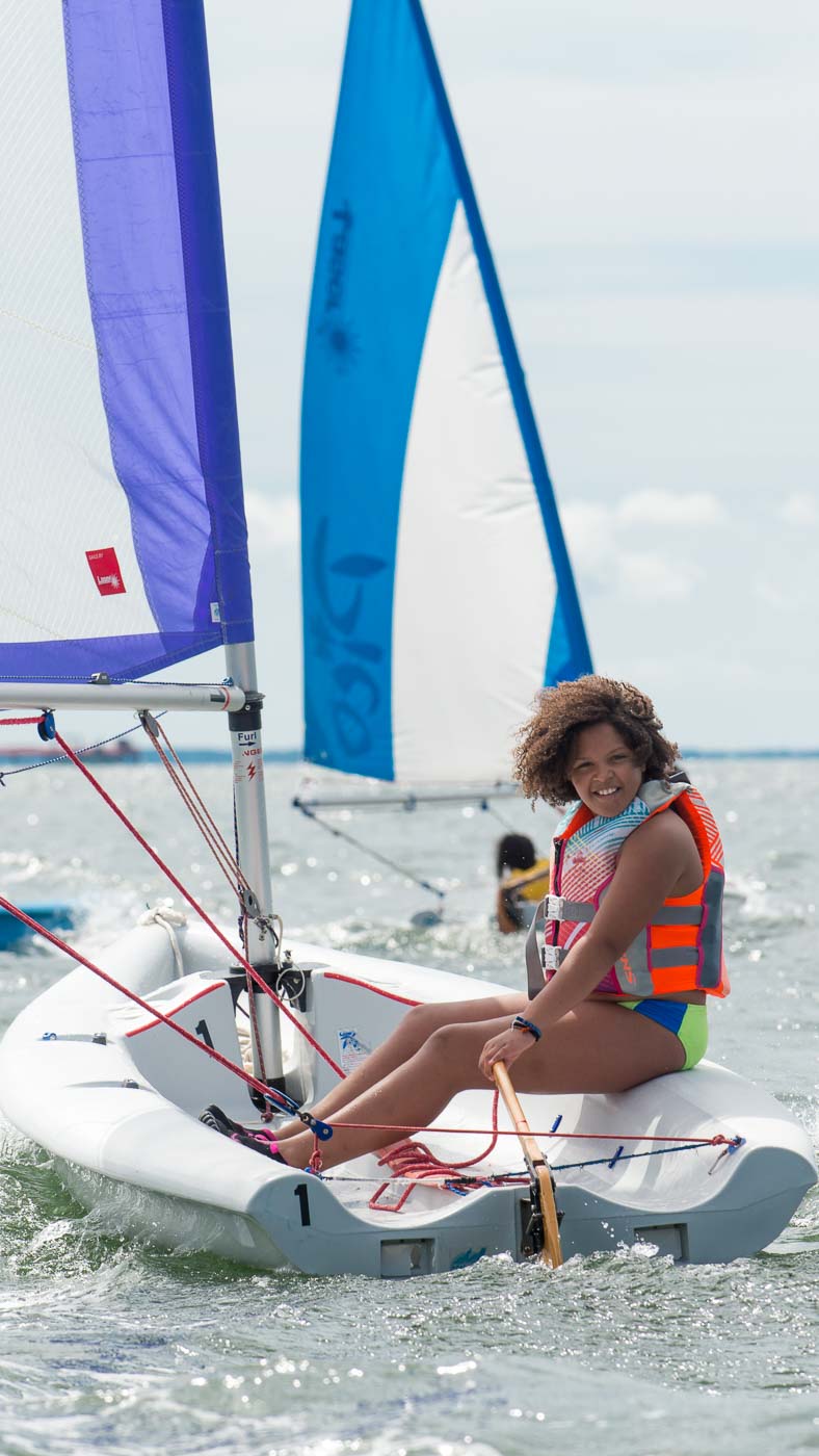 Staff sailing a Pico