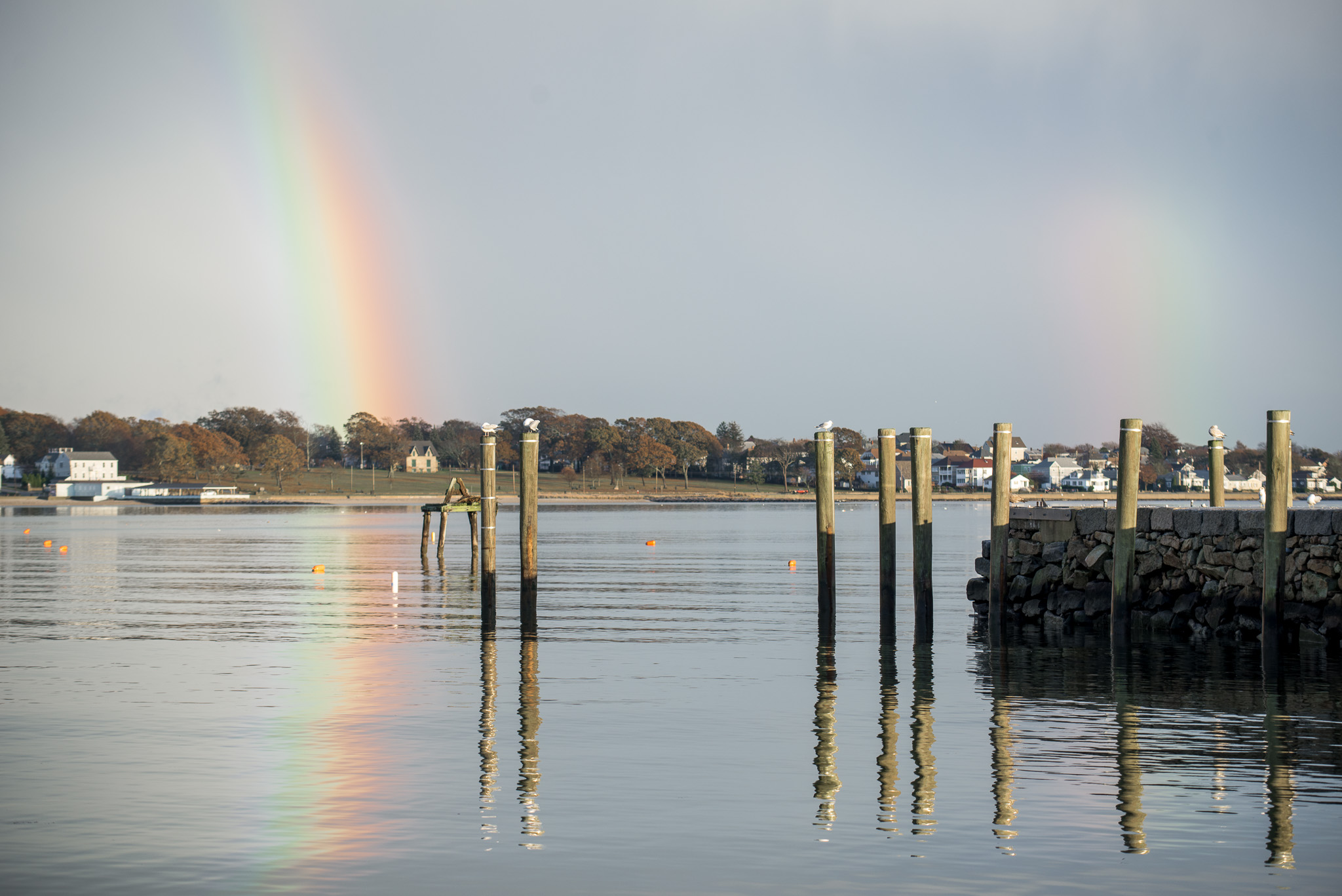 rainbow over the cove