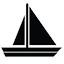 sail boat black