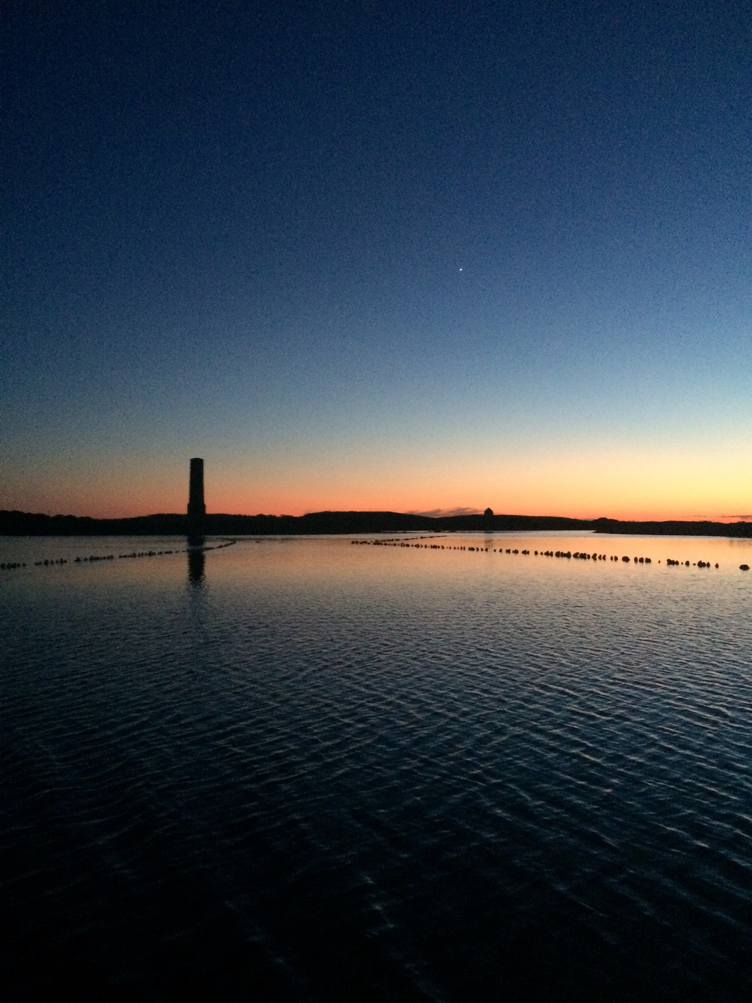 Sunset over Cuttyhunk Pond
