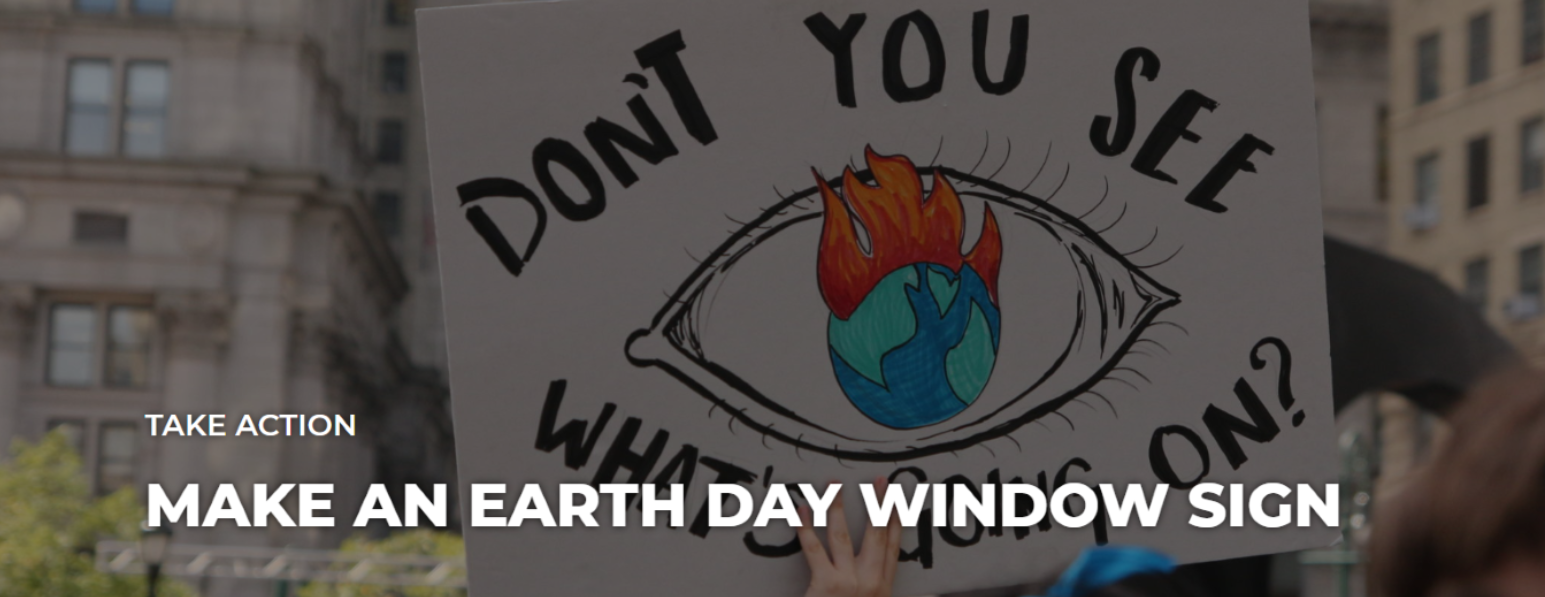 Make an Earth Day window sign