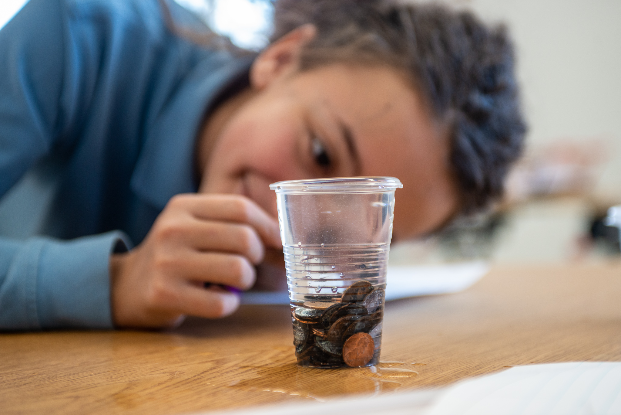 Student doing stem project