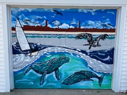 Whale Mural with Osprey