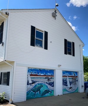 Mural on both CBC garage doors